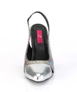 Stora Hoga Klackar For Man höga klackar | Silver 10 Cm Dream-405 Slingback Pumps For Man