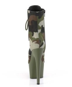 Stovletter Dam Med Plata höga klackar | Camoflash Canvas 18 Cm Adore-1020Camo Pleaser Platastovletter - Hogklackade Boots