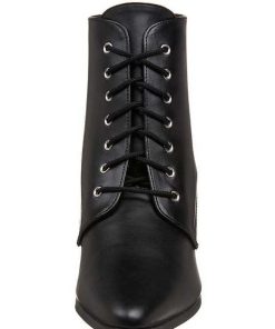 Stovletter Dam Utan Plata höga klackar | Svart 7 Cm Victorian-35 Dam Boots Med Snorning