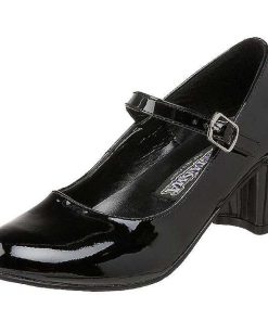 Pumps Klackar Utan Plata höga klackar | Svart Lack 5 Cm Schoolgirl-50 Klassiska Pumps Klackskor Dam