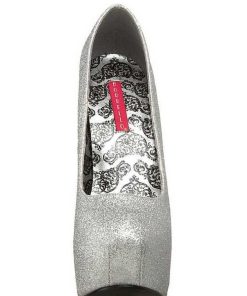 Pumps Klackar Mer Plata höga klackar | Silver Glitter 14,5 Cm Burlesque Teeze-31G Platform Pumps Skor