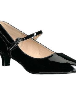 Stora Hoga Klackar For Man höga klackar | Svart Lacklader 5 Cm Fab-425 Stora Storlekar Pumps Skor