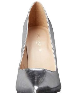 Stora Hoga Klackar For Man höga klackar | Silver Konstlader 10 Cm Classique-20 Pumps Hogklackade Herrskor