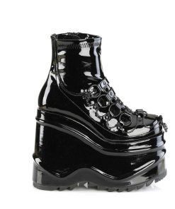 Demoniacult Skor & Stovlar Dam höga klackar | Lacklader 15 Cm Wave-110 Plata Kilklack Ankel Booties