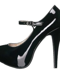 Stora Hoga Klackar For Man höga klackar | Svart Lacklader 13,5 Cm Chloe-02 Stora Storlekar Pumps Skor