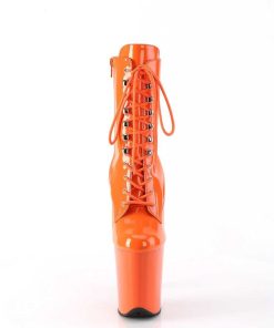 Stovletter Dam Med Plata höga klackar | Flamingo-1020 20 Cm Pleaser Hogklackade Boots Orange