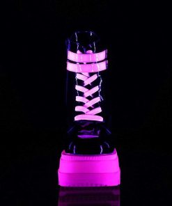 Demoniacult Skor & Stovlar Dam höga klackar | Rosa Neon 11,5 Cm Shaker-52 Cyberpunk Plata Stovletter