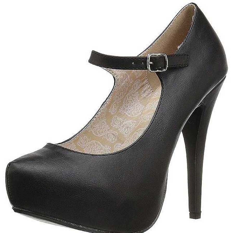 Stora Hoga Klackar For Man höga klackar | Svart Konstlader 13,5 Cm Chloe-02 Stora Storlekar Pumps Skor