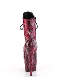 Stovletter Dam Med Plata höga klackar | Adore - 18 Cm Pleaser Hogklackade Boots Orm Monster Pink