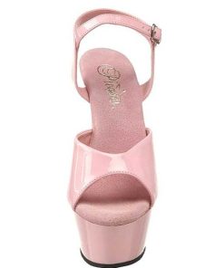 Hoga Klackar Mini Plata höga klackar | Rosa Lack 15 Cm Pleaser Kiss-209 Hoga Sandaletter Med Klack