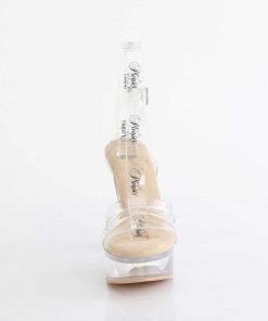 Hoga Klackar Mini Plata höga klackar | Transparent 13 Cm Martini-505 Beige Plata Hogklackat Sandaler Kvinnor