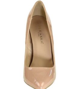 Pumps Klackar Utan Plata höga klackar | Beige Lack 13 Cm Sexy-20 Spetsiga Pumps Med Stilettklackar