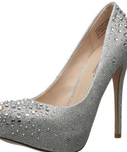 Pumps Klackar Mini Plata höga klackar | Silver Strass 13 Cm Destiny-06R Hoga Plata Pumps Skor