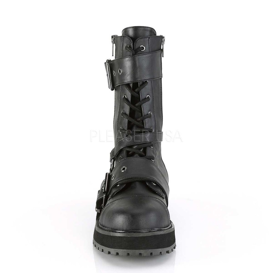 Demoniacult Skor & Stovlar Herr höga klackar | Vegan Valor-220 Demoniacult Stovletter - Unisex Militara Stovlar