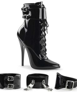 Fetish Skor & Extrema Stovlar höga klackar | Lacklader 15 Cm Domina-1023 Stiletto Ankle Boots Med Hoga Klackar