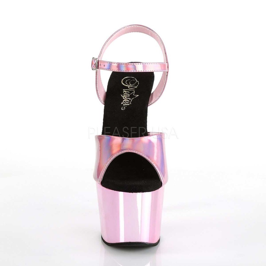 Hoga Klackar Mer Plata höga klackar | Pink 18 Cm Adore-709Hgch Hologram Plata Klackar Skor