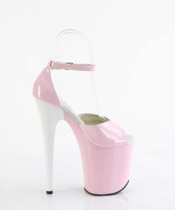 Hoga Klackar Mer Plata höga klackar | Lacklader 20 Cm Flamingo-884 Rosa Pleaser Hogklackade Skor Med Platform