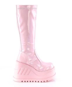 Demoniacult Skor & Stovlar Dam höga klackar | Vegan Rosa 12 Cm Stomp-200 Cyberpunk Wedge Platastovlar Kilklack