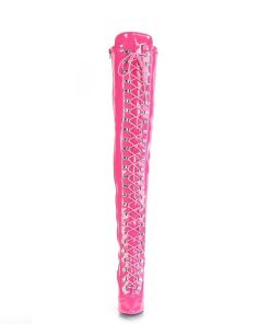 Stora Hoga Klackar For Man höga klackar | Lacklader 13 Cm Seduce-3024 Pink Larhoga Stovlar For Man