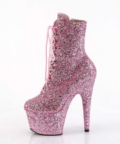 Stovletter Dam Med Plata höga klackar | Adore-Gwr 18 Cm Pleaser Hogklackade Boots Glitter Rosa