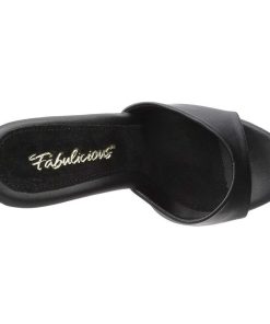 Slip In Klackar Mini Plata höga klackar | Konstlader 12 Cm Flair-401-2 Hogklackade Slipper Skor