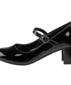 Pumps Klackar Utan Plata höga klackar | Svart Lack 5 Cm Schoolgirl-50 Klassiska Pumps Klackskor Dam