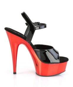 Hoga Klackar Mini Plata höga klackar | Rod Krom Plata 15 Cm Delight-609 Pleaser High Heels Skor