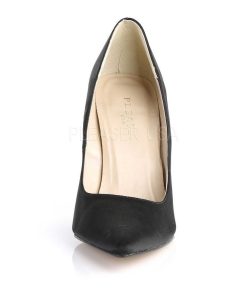 Stora Hoga Klackar For Man höga klackar | Svart Satin 10 Cm Classique-20 Stora Storlekar Stilettos Skor