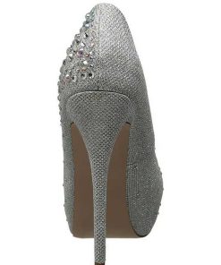 Pumps Klackar Mini Plata höga klackar | Silver Strass 13 Cm Destiny-06R Hoga Plata Pumps Skor