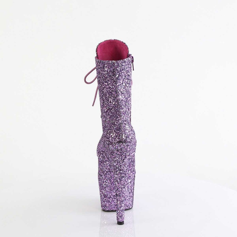 Stovletter Dam Med Plata höga klackar | Adore-Gwr 18 Cm Pleaser Hogklackade Boots Glitter Lavendel