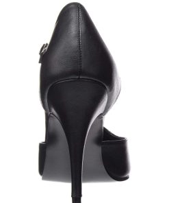 Pumps Klackar Utan Plata höga klackar | Vegan 10 Cm Vanity-415 T-Strap Pumps Med Hoga Klackar Svart