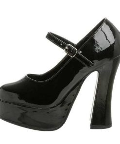 Pumps Klackar Mini Plata höga klackar | Svart Lack 13 Cm Dolly-50 Mary Jane Hoga Platapumps