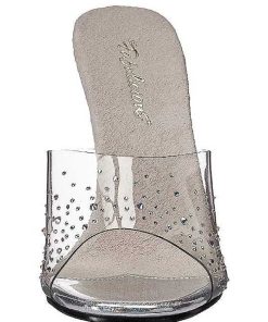 Slip In Klackar Utan Plata höga klackar | Strass Stenar 11,5 Cm Fabulicious Gala-01Sd Dam Tofflor Med Hoga Klack