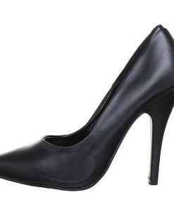 Stora Hoga Klackar For Man höga klackar | Svart Konstlader 13 Cm Seduce-420 Pumps Hogklackade Herrskor