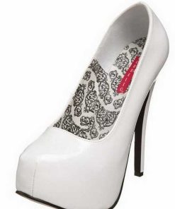 Pumps Klackar Mer Plata höga klackar | Vit Lack 14,5 Cm Burlesque Bordello Teeze-06 Hoga Platapumps