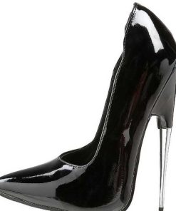 Fetish Skor & Extrema Stovlar höga klackar | Svart Lack 15 Cm Scream-01 Fetish Hoga Pumps Skor