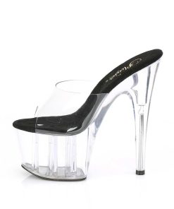 Slip In Klackar Mer Plata höga klackar | Transparent 18 Cm Adore-701 Genomskinliga Klackar