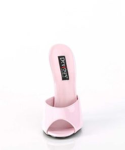 Slip In Klackar Utan Plata höga klackar | Rosa Mules 15 Cm Domina-101 Fetish Mules Med Stilettklack