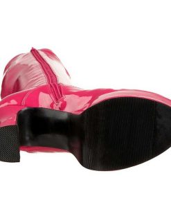 Stovlar Dam Med Plata höga klackar | Pink Platastovlar 10 Cm - 70 Tal Hippie Plataboots Disco Kinky Lackstovlar