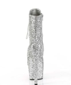 Stovletter Dam Med Plata höga klackar | Adore-Gwr 18 Cm Pleaser Hogklackade Boots Glitter Silver