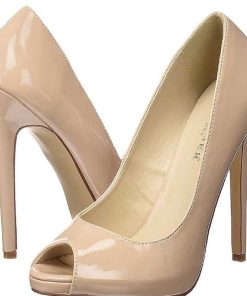 Pumps Klackar Utan Plata höga klackar | Beige Lack 13 Cm Sexy-42 Klassiska Pumps Klackskor Dam