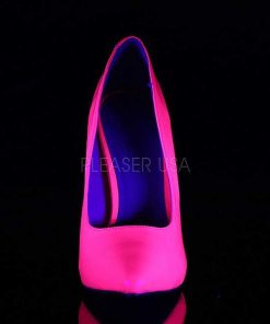 Pumps Klackar Utan Plata höga klackar | Fuchsia Neon 13 Cm Amuse-20 Spetsiga Pumps Med Stilettklackar