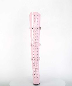 Larhoga Stovlar Utan Plata höga klackar | Lacklader 13 Cm Seduce-3028 Rosa Larhoga Stovlar Med Snorning