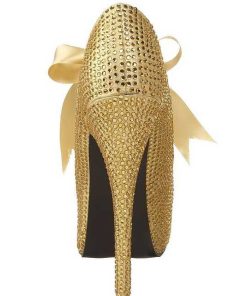 Pumps Klackar Mer Plata höga klackar | Guld Strass 14,5 Cm Burlesque Teeze-04R Hoga Plata Pumps Skor