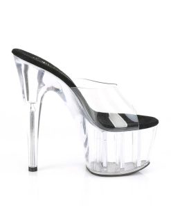 Slip In Klackar Mer Plata höga klackar | Transparent 18 Cm Adore-701 Genomskinliga Klackar