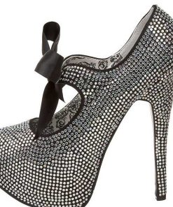 Pumps Klackar Mer Plata höga klackar | Gra Strass 14,5 Cm Burlesque Teeze-04R Hoga Plata Pumps Skor