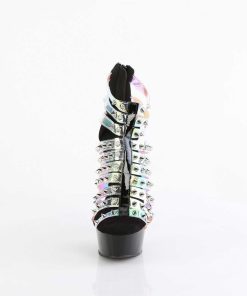 Stovletter Dam Med Plata höga klackar | Delight-600-9 - 15 Cm Platform Hoga Klackar Boots Hologram