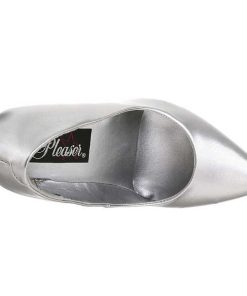 Stora Hoga Klackar For Man höga klackar | Silver Konstlader 10 Cm Vanity-420 Pumps Hogklackade Herrskor