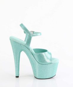 Hoga Klackar Mer Plata höga klackar | Turkosbla 18 Cm Adore-709Gp Glitter Plata High Heels