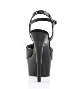 Hoga Klackar Mini Plata höga klackar | Svart 15 Cm Delight-609 Pleaser High Heels Skor